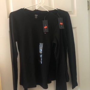 Lot of 2 Tommy Hilfiger Black long sleeves